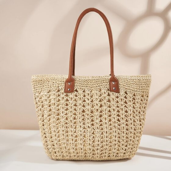 Tote Bag Casual Handwoven French Literary Vacation Bag Women's Shoulder Bag